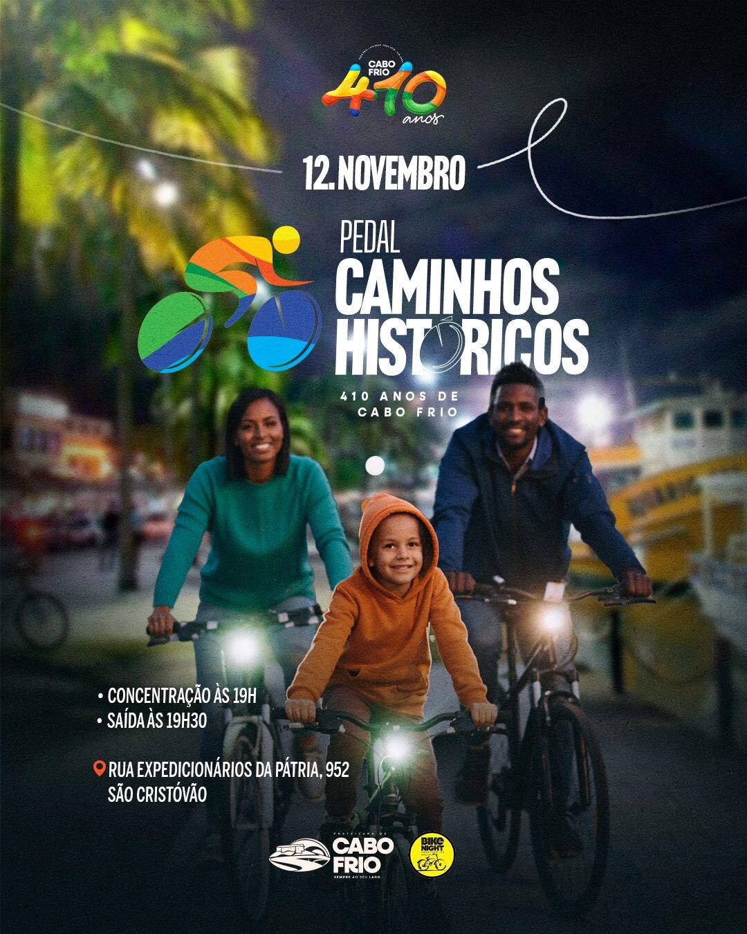 ‘Pedal Caminhos Históricos’ celebra os 410 anos de fundação de Cabo Frio