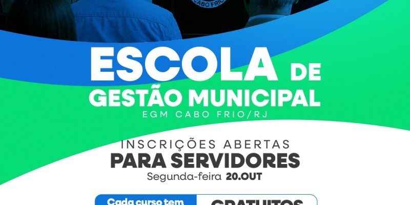 Escola de Gestão Municipal de Cabo Frio abre inscrições para primeiros cursos nesta segunda-feira (20)
