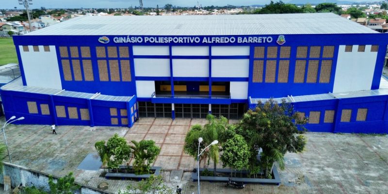 Fachada Ginásio Poliesportivo Alfredo Barreto
