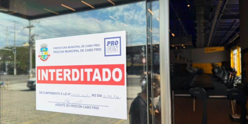 Procon Cabo Frio interdita academia por funcionar sem abastecimento de água (1)