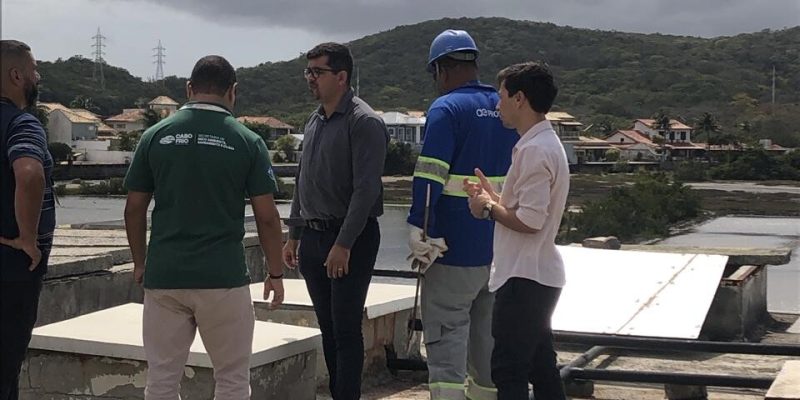 Secretaria de Meio Ambiente participa de vistoria em estação de tratamento no Shopping Park Lagos 3